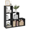 Librería divisor 3 niveles madera ingeniería negro 99x29x99 cm