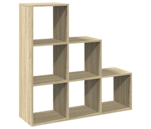 Librería divisor 3 niveles madera roble Sonoma 99x29x99 cm