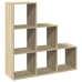 Librería divisor 3 niveles madera roble Sonoma 99x29x99 cm