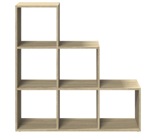 Librería divisor 3 niveles madera roble Sonoma 99x29x99 cm