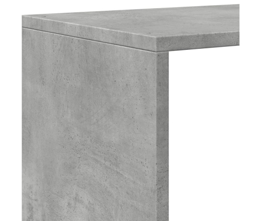 Librería divisor 3 niveles madera gris hormigón 99x29x99 cm