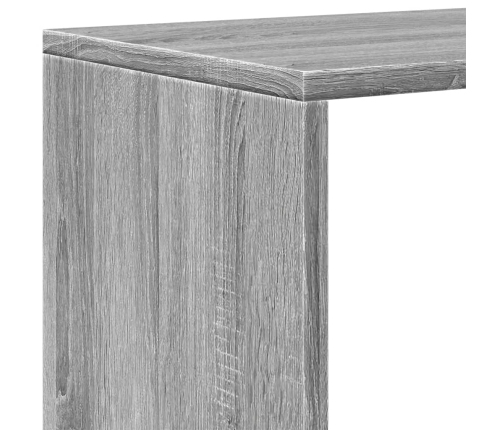 Librería divisor 3 niveles madera gris Sonoma 99x29x99 cm