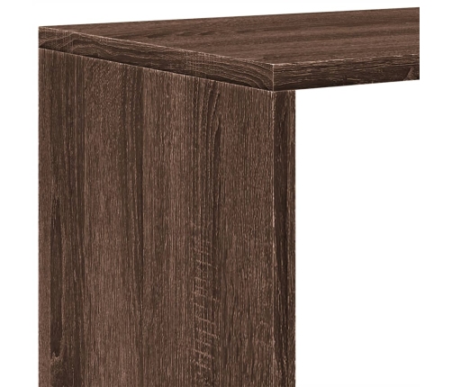 Librería divisor 3 niveles madera marrón roble 99x29x99 cm