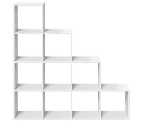 Librería divisora 4 niveles madera blanca 131,5x29x131,5 cm