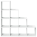 Librería divisora 4 niveles madera blanca 131,5x29x131,5 cm