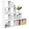 Librería divisora 4 niveles madera blanca 131,5x29x131,5 cm