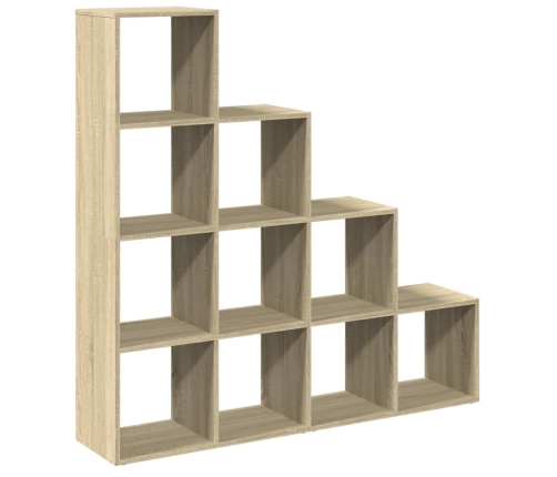 Librería divisora 4 niveles madera Sonoma 131,5x29x131,5 cm