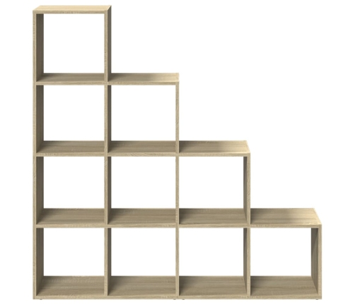 Librería divisora 4 niveles madera Sonoma 131,5x29x131,5 cm