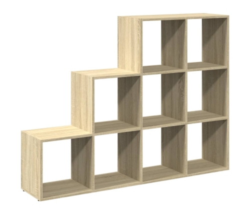 Librería divisora 3 niveles madera Sonoma 137,5x29x103,5 cm