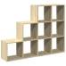 Librería divisora 3 niveles madera Sonoma 137,5x29x103,5 cm