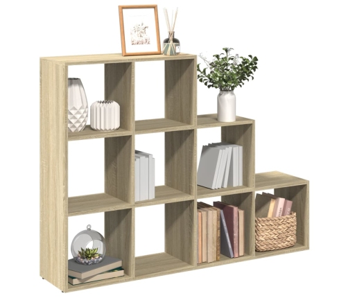 Librería divisora 3 niveles madera Sonoma 137,5x29x103,5 cm