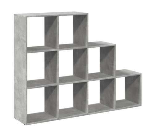 Librería divisora 3 niveles madera gris 137,5x29x103,5 cm