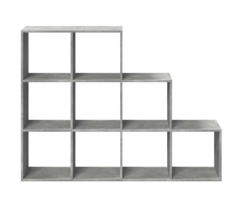 Librería divisora 3 niveles madera gris 137,5x29x103,5 cm