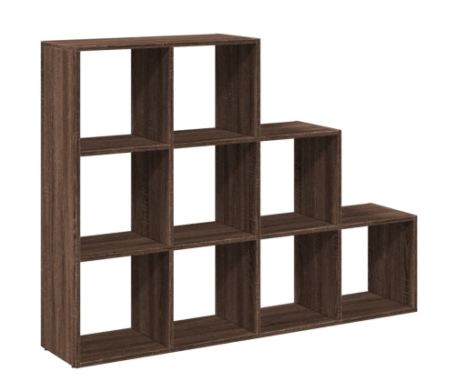 Librería divisora 3 niveles madera marrón 137,5x29x103,5 cm