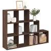 Librería divisora 3 niveles madera marrón 137,5x29x103,5 cm