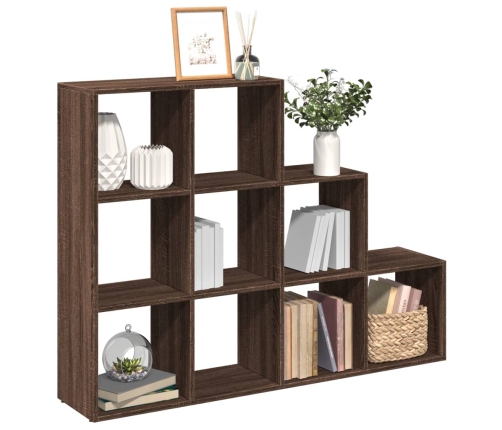 Librería divisora 3 niveles madera marrón 137,5x29x103,5 cm