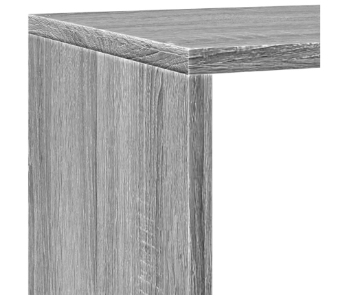 Librería divisora 4 niveles madera gris Sonoma 143,5x29x143,5cm