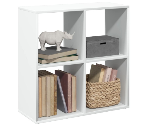 Librería divisora madera ingeniería blanca 69,5x29x69,5 cm