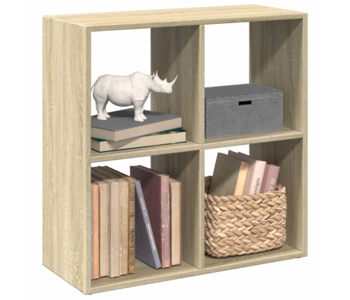 Librería divisor madera ingeniería roble Sonoma 69,5x29x69,5 cm