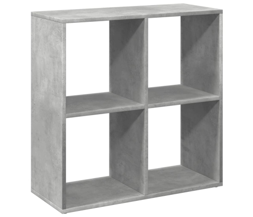 Librería divisora madera gris hormigón 69,5x29x69,5 cm