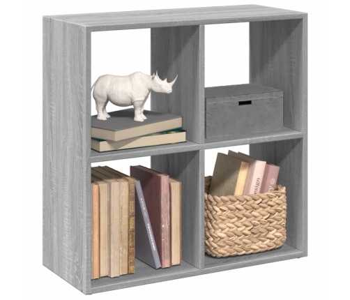 Librería divisor madera ingeniería gris Sonoma 69,5x29x69,5 cm