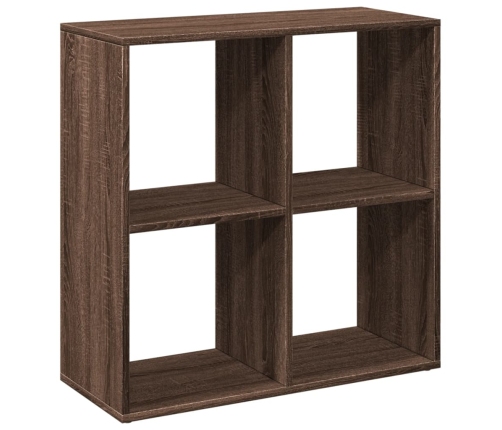 Librería divisor madera ingeniería marrón roble 69,5x29x69,5 cm