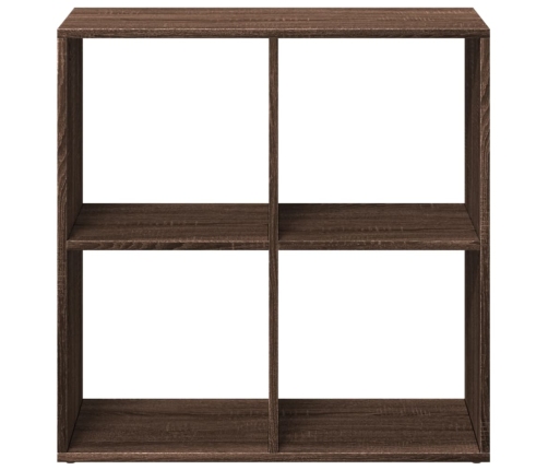 Librería divisor madera ingeniería marrón roble 69,5x29x69,5 cm