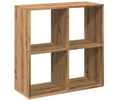 Librería divisora madera roble artisan 69,5x29x69,5 cm