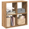 Librería divisora madera roble artisan 69,5x29x69,5 cm