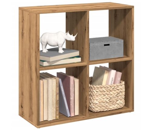 Librería divisora madera roble artisan 69,5x29x69,5 cm