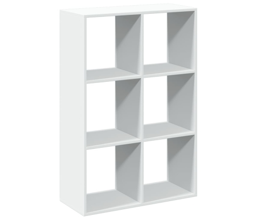 Librería divisora madera ingeniería blanco 69,5x29x103,5 cm