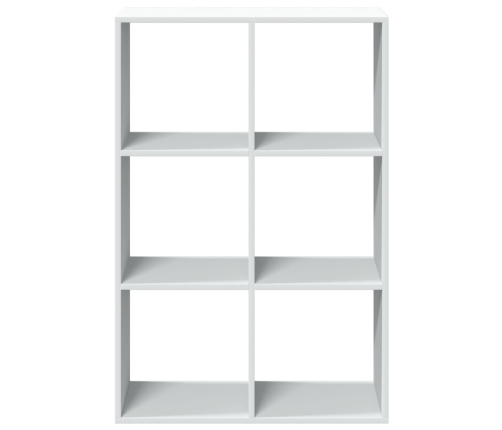 Librería divisora madera ingeniería blanco 69,5x29x103,5 cm