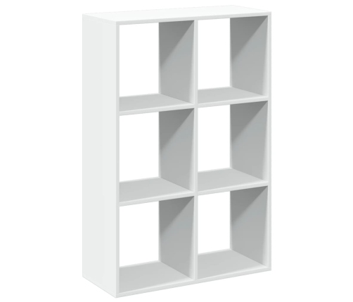 Librería divisora madera ingeniería blanco 69,5x29x103,5 cm