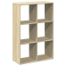 Librería divisor madera ingeniería roble Sonoma 69,5x29x103,5cm