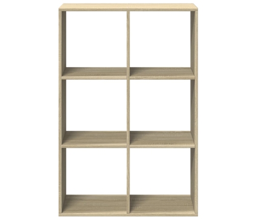 Librería divisor madera ingeniería roble Sonoma 69,5x29x103,5cm