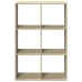 Librería divisor madera ingeniería roble Sonoma 69,5x29x103,5cm