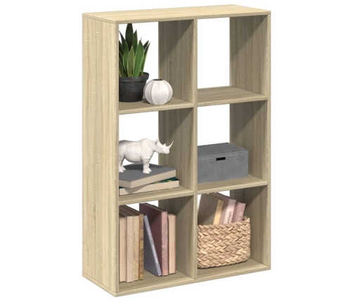 Librería divisor madera ingeniería roble Sonoma 69,5x29x103,5cm