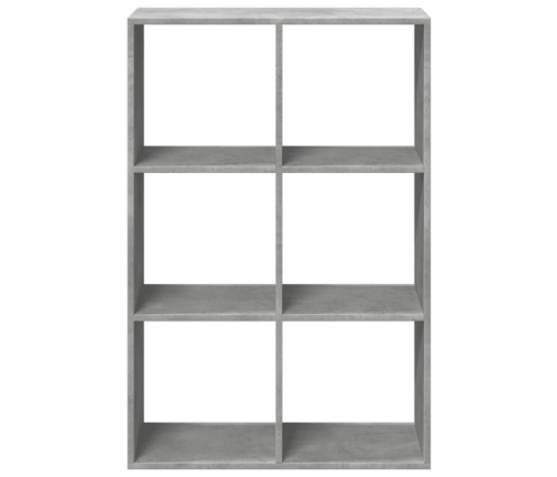 Librería divisora madera gris hormigón 69,5x29x103,5 cm