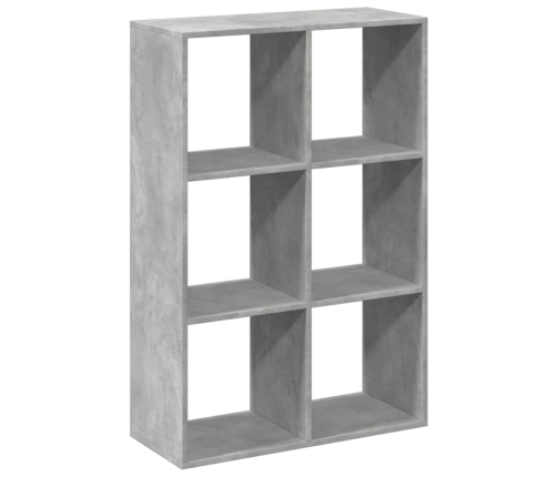 Librería divisora madera gris hormigón 69,5x29x103,5 cm