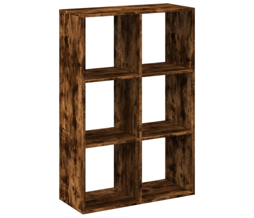 Librería divisora madera roble ahumado 69,5x29x103,5 cm