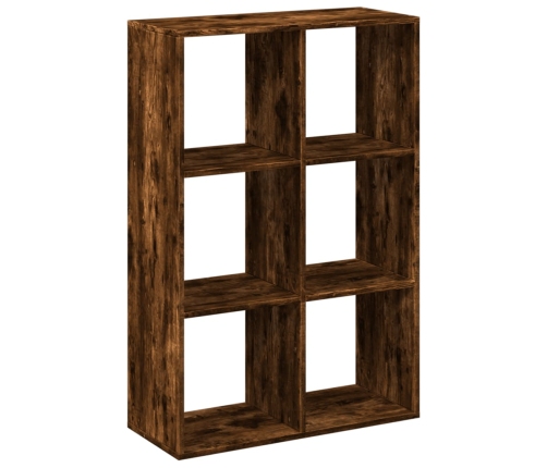 Librería divisora madera roble ahumado 69,5x29x103,5 cm