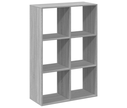 Librería divisor madera ingeniería gris Sonoma 69,5x29x103,5 cm