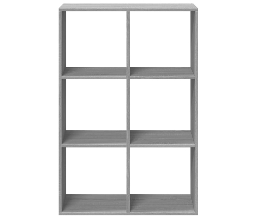 Librería divisor madera ingeniería gris Sonoma 69,5x29x103,5 cm