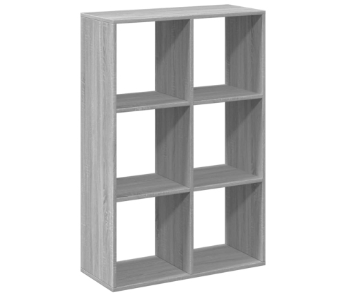 Librería divisor madera ingeniería gris Sonoma 69,5x29x103,5 cm