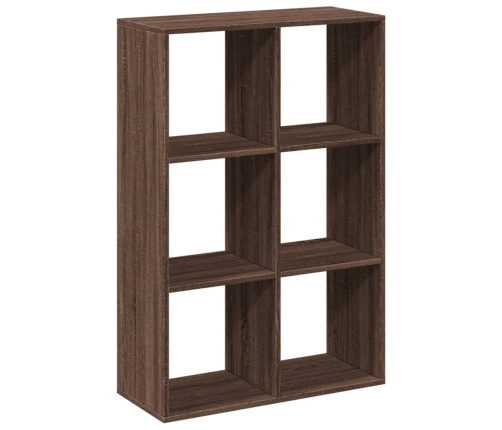 Librería divisor madera ingeniería marrón roble 69,5x29x103,5cm