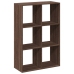 Librería divisor madera ingeniería marrón roble 69,5x29x103,5cm