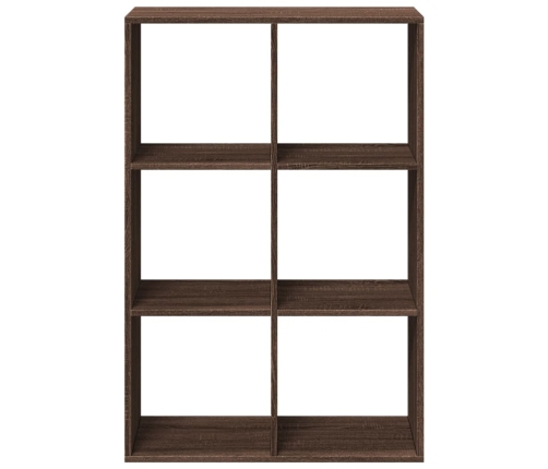 Librería divisor madera ingeniería marrón roble 69,5x29x103,5cm