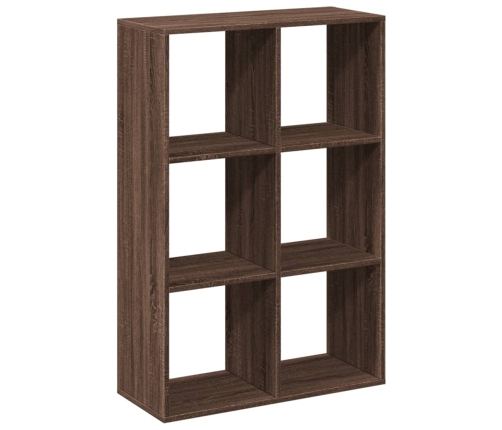 Librería divisor madera ingeniería marrón roble 69,5x29x103,5cm