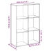 Librería divisor madera ingeniería marrón roble 69,5x29x103,5cm