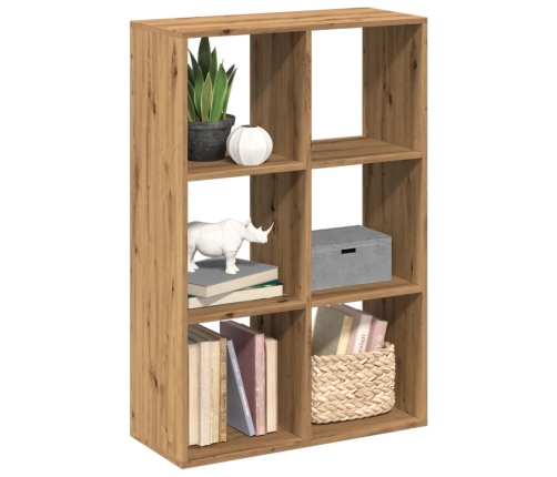 Librería divisora madera roble artisan 69,5x29x103,5 cm